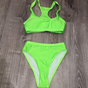 Like green high waisted two piece